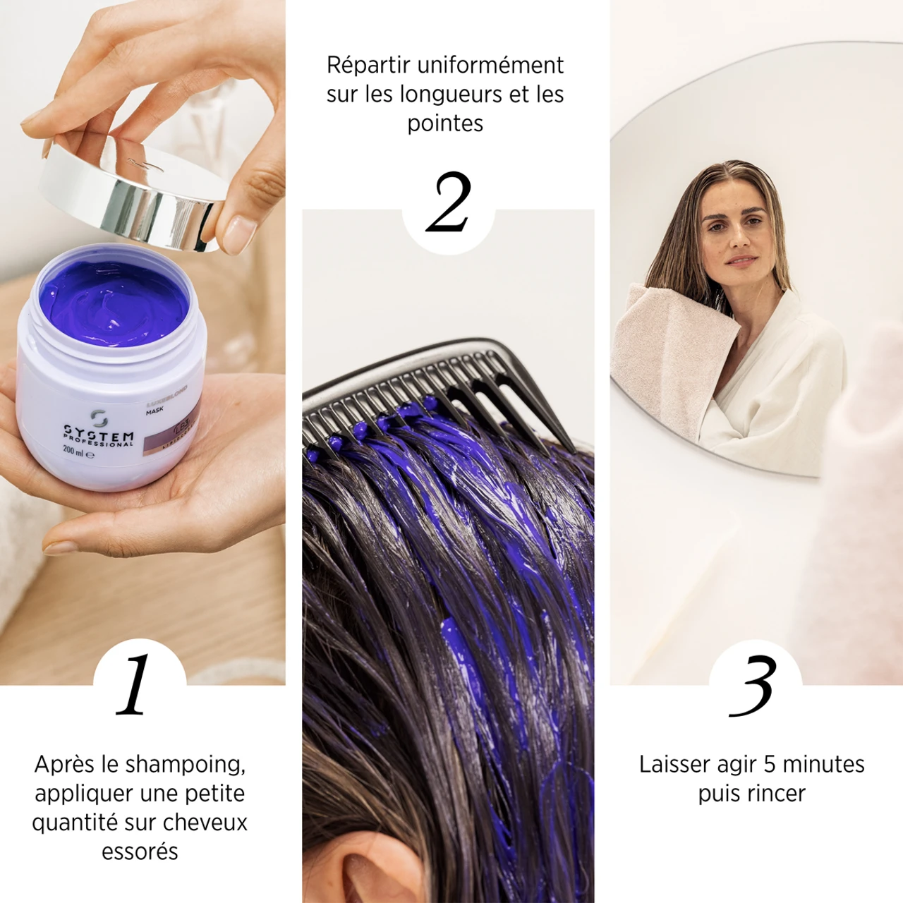 Masque LuxeBlond System Professional 200ml 5 Masque LuxeBlond System Professional 200ml – Image 3